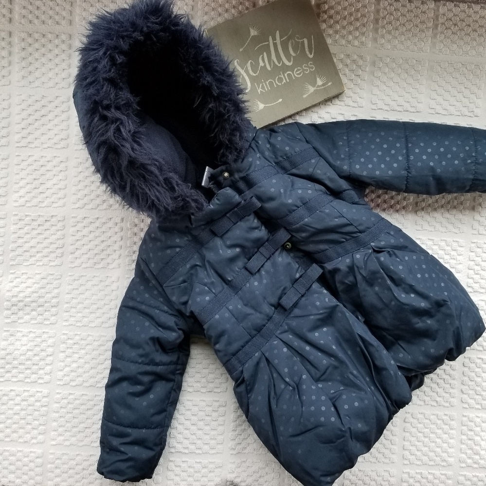 Girls Navy Winter Coat